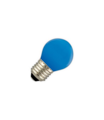 LED partylights kogel 1W E27 blauw Prikkabel