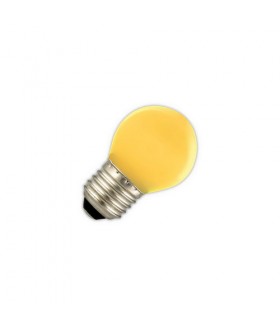 LED partylights kogel 1W E27 geel Prikkabel