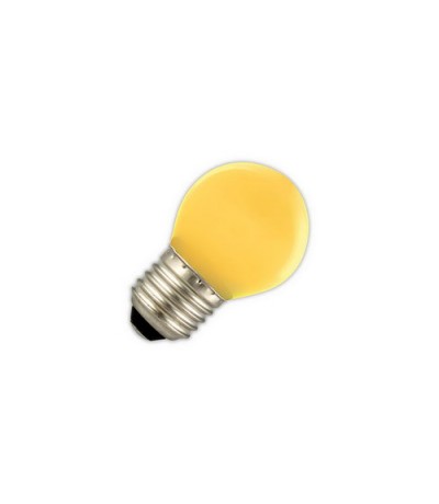 LED partylights kogel 1W E27 geel Prikkabel