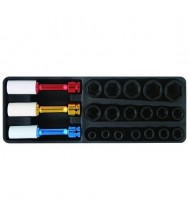 Seneca Impact doppen set 1/2" 18 delig + 3 teflon doppen Gereedschapset Divers