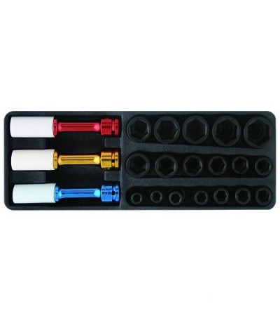 Seneca Impact doppen set 1/2" 18 delig + 3 teflon doppen Gereedschapset Divers