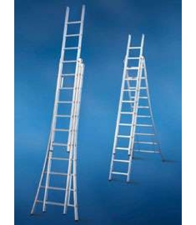 Solide Bouwladder omvormbaar 3 x 8 Sporten