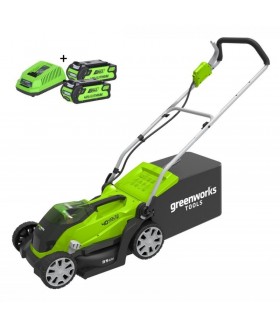 Greenworks Accu Grasmaaier 35cm 40V Met 2x 2.0Ah Accu en lader Grasmaaier