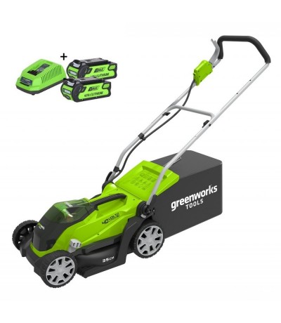 Greenworks Accu Grasmaaier 35cm 40V Met 2x 2.0Ah Accu en lader