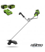 Greenworks 40 Volt Accu Trimmer en Bosmaaier met 2x2.0Ah accuen lader Snoeiapparaten