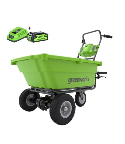 Greenworks Accu Kruiwagen 40V Met 2.0Ah Accu en lader Kruiwagen