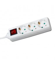 Tcd 3v + ra 1,5 meter 3x1,0mm wit + schakelaar wit vb extend Stekkerdozen