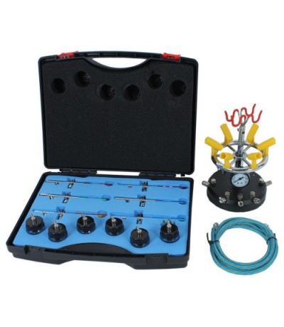 Zion Air Airbrush set voor 6 Kleuren Luchtgereedschap / Pneumatisch gereedschap