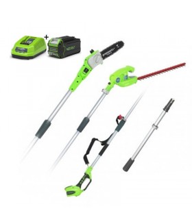 Greenworks Accu Stok- Zaag en Heggenschaar INCL. 4.0Ah accu en lader Snoeiapparaten