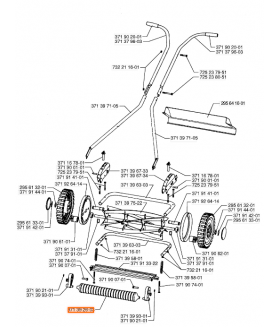 Husqvarna Drukrol handmaaier 40cm 371 39 26-03 / 295 65 69-01 Onderdelen Husqvarna