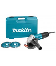 Makita 230V Haakse slijper 125mm + 2 diamantschijf 9558HNRGK2 Haakse slijper