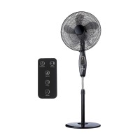 Statiefventilator 60cm draaiend 60W zwart + ab