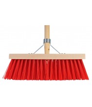 Bezem rood 41cm, incl steel 140cm