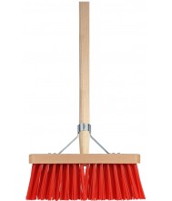 Bezem rood 28cm, incl steel 140cm Overig Tuingereedschap