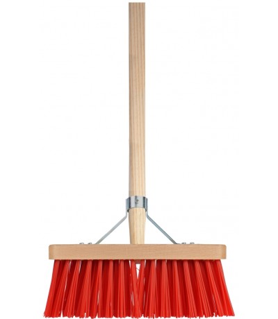 Bezem rood 28cm, incl steel 140cm Overig Tuingereedschap