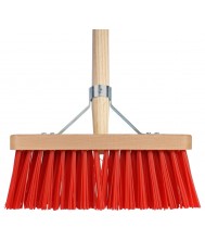 Bezem rood 28cm, incl steel 140cm Overig Tuingereedschap