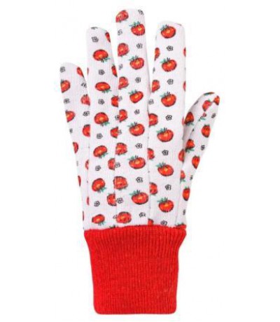 Tuinhandschoenen midi rood/wit Handschoenen