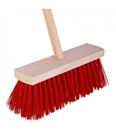 Bezem 28cm rood incl. steel 120cm, Talen Tools Tuingereedschap