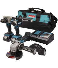 Makita 18 V combiset boren, (slag)schroeven en slijpen DLX3156TX1 Overig Accu gereedschap