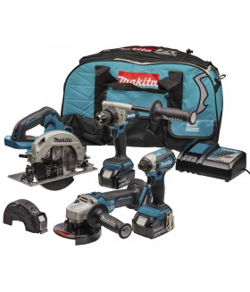 Makita 18 V combiset slagboormachine, slijper en cirkelzaag DLX4156TX1 Overig Accu gereedschap