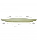 Werkblad Massief hout voor hoekkast 864 x 36 x 864 x 1223mm STARX