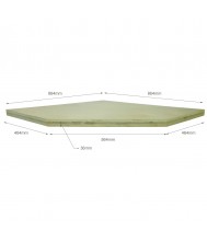Werkblad Massief hout voor hoekkast 864 x 36 x 864 x 1223mm STARX