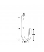 Gereedschaphaak M:25x170x90x100