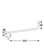 Gereedschaphaak M:ZWENKBAAR 60x215x55mm