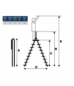 ASC Aluminium dubbele trap 3 treden