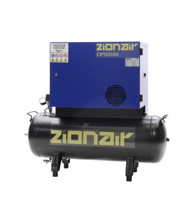 Zion Air Compressor gedempt 1,5kW 230V 10 bar 100L tank Compressor