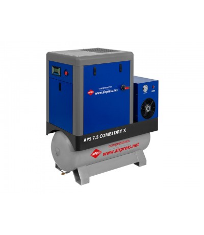 Airpress Schroefcompressor APS 7.5 Combi Dry X 10 bar 7.5 pk/5.5 kW Compressor