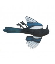 Vogelverschrikker FlattyMagpie – silhouet van een ekster Vogelverschrikker