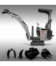 Jansen Minikraan MB-1500K complete set, Benzine en Electro Graafmachine's