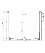 Falco Sollevatori 2 Koloms Hefbrug 4000 Kg 400V Premium Hefbrug / Motorfietslift