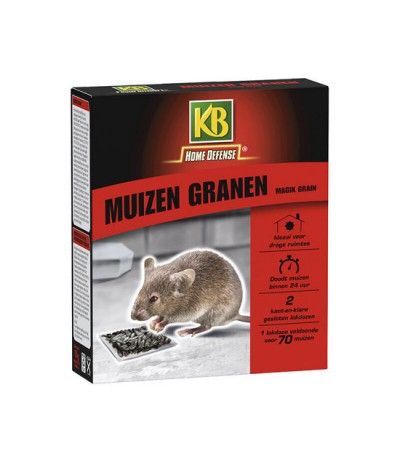 KB muizen granen kant & klare lokdoos 2 st/pak Alfachloralose