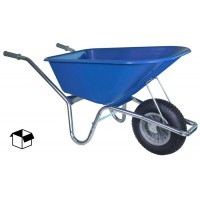 Tuinkruiwagen verzinkt frame, 100L. blauw in doos