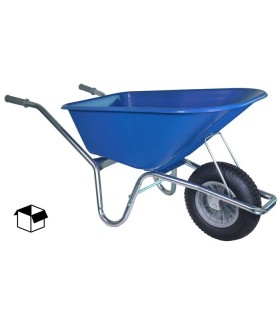 Tuinkruiwagen verzinkt frame, 100L. blauw in doos Kruiwagen