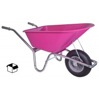 Tuinkruiwagen verzinkt frame, 100L. fuchsia in doos