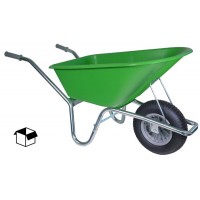 Tuinkruiwagen verzinkt frame, 100L. lichtgroen in doos