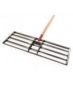 Polet egalisatiehark RVS 80x25 cm met houten steel 150 cm Tuingereedschap
