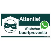 Bord Whatsapp buurtpreventie 150 x 300 mm