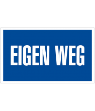 Bord "Eigen Weg" 120x120 mm Accesoires