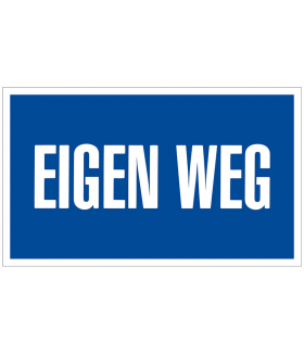 Bord "Eigen Weg" 120x120 mm Accesoires
