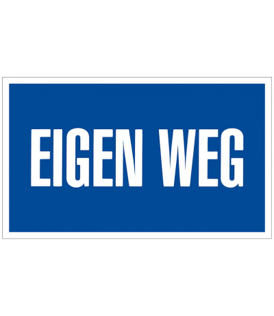 Bord "Eigen Weg" 120x120 mm Accesoires