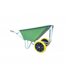 JMC Kruiwagen 160 Liter Poly Met Verzinkt Onderstel En 2 Anti-Lek Banden