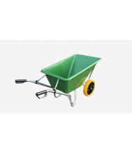 JMC Kruiwagen 160 Liter Poly Met Verzinkt Onderstel En 2 Anti-Lek Banden Kruiwagen