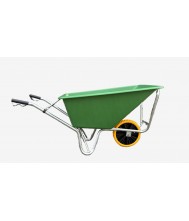 JMC Kruiwagen 160 Liter Poly Met Verzinkt Onderstel en Anti-Lek Band Kruiwagen