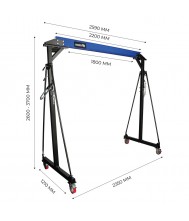 Mammuth mobiele portaalkraan 2 ton Hef- & Hijsmateriaal