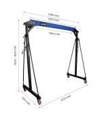 Mammuth mobiele portaalkraan 1 ton set - handmatige kettingtakel