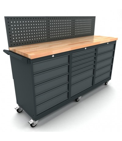 Werkbank mobiel 2x 5 en 1x 7 ladekast incl. gereedschapswand Werkbank mobiel 2x 5 en 1x 7 ladekast incl. gereedschapswand